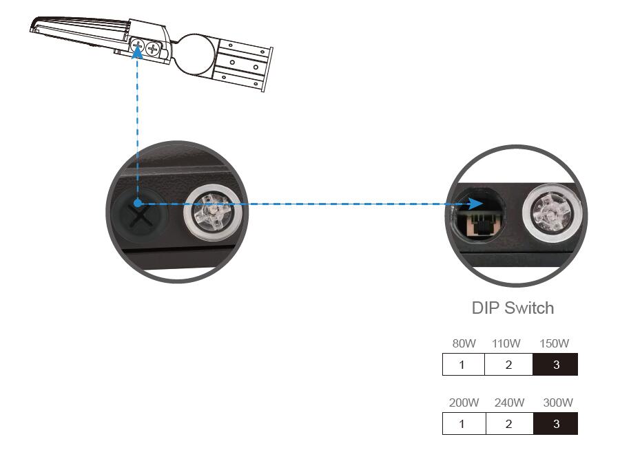 Yaorong High-pole light DIP switch design