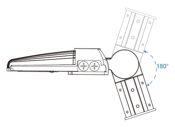 Yaorong LED parking lot light Bracket Angel 180° Adjustable