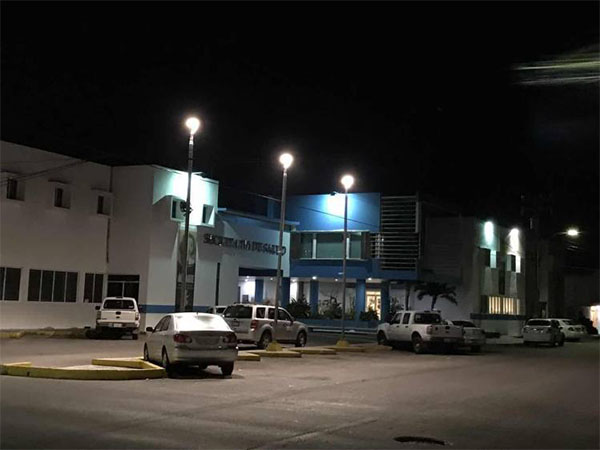 spider led post top light project case