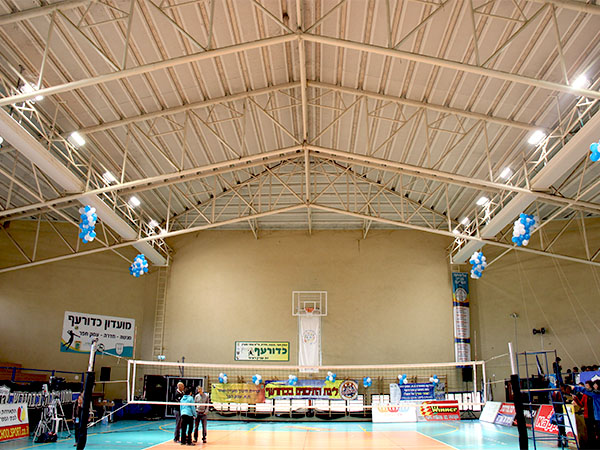 Israel indoor volleyball court module led floodlight project case