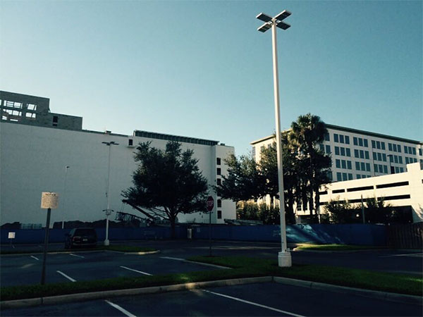 shoebox led area light project case in Miami