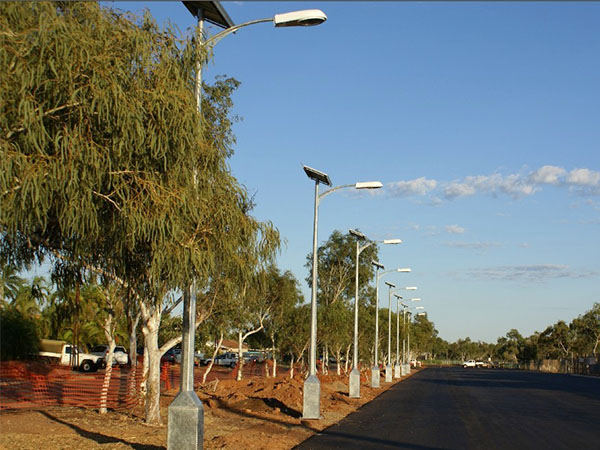 led solar street light project case in Australia